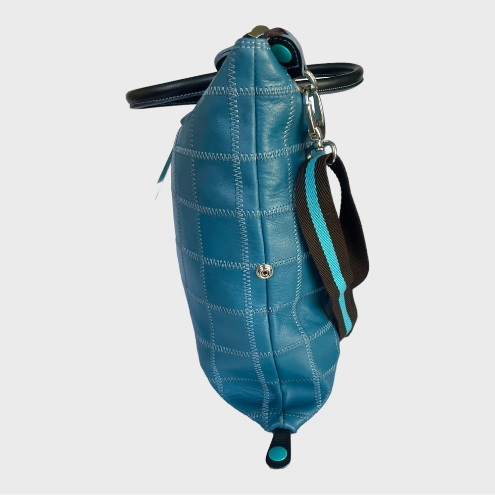 GABS G43 BORSA LEATHER PATCHWORK CONVERTIBLE CROS… - image 6